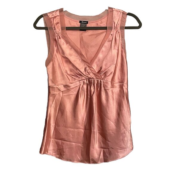Maurices Tops - Vintage Maurices Womens Babydoll Cami Tank Top Size S Pink‎ Satin Romantic Y2K